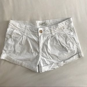 Abercrombie and Fitch white junior shorts